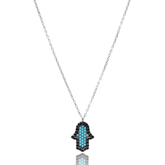 Made in Turkey Hamsa Pendant in 925 Sterling Silver Made in Turkey Hamsa Pendant in 925 Sterling Silver