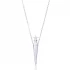 Turkish Clear Long Triangle CZ Sterling Silver Necklace