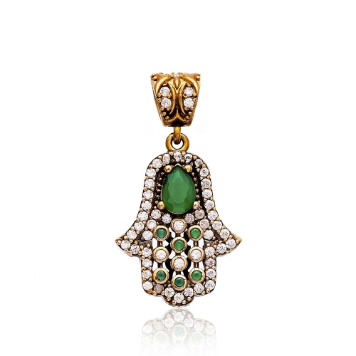 Turkish Hamsa Pendant in 925 Sterling Silver Turkish Hamsa Pendant in 925 Sterling Silver