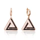 Turkish Origami Triange Enamel Sterling Silver Earrings