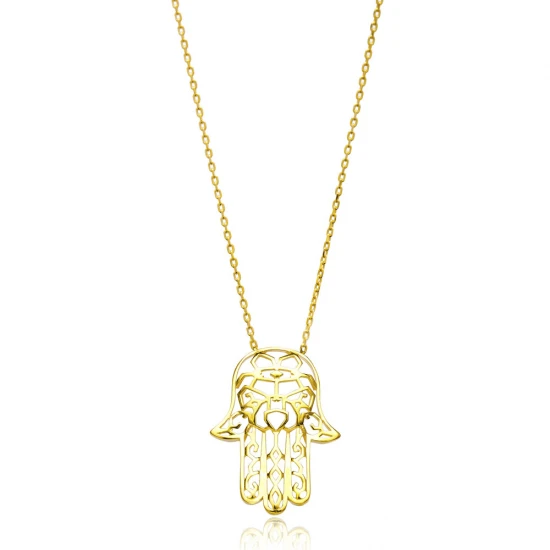 Turkish Origami Hamsa Minimalist Silver Pendant Turkish Origami Hamsa Minimalist Silver Pendant