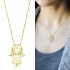 Turkish Origami Hamsa Minimalist Silver Pendant