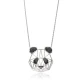 Turkish Origami Panda Minimalist Pendant in 925 Silver - Sade 925 Silver Jewelry