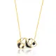 Turkish Origami Panda Cub Minimalist Silver Pendant Turkish Origami Panda Cub Minimalist Silver Pendant