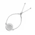 Tennis Round Baguette Adjustable 925 Silver Bracelet