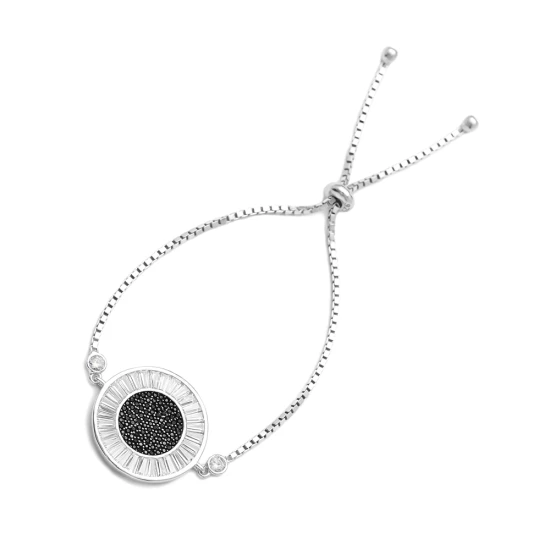 Turkish Tennis Round Sterling Silver Bracelet - Sade 925 Silver Jewelry