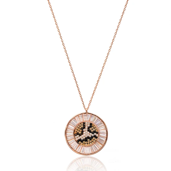 Turkish Leopard Round 925 Sterling Silver Pendant Turkish Leopard Round 925 Sterling Silver Pendant