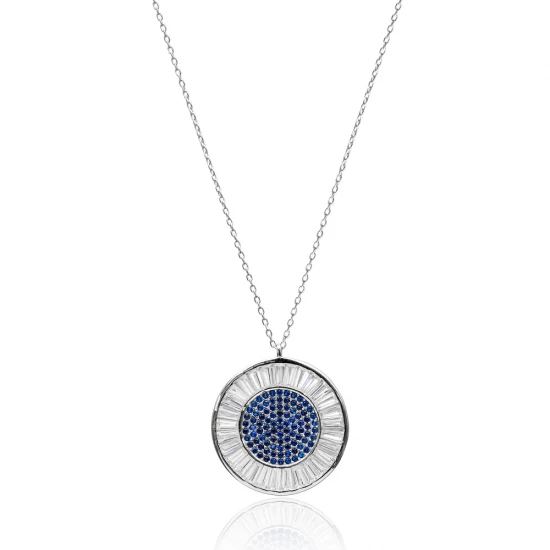 Turkish Minimalist Round 925 Silver Pendant Turkish Minimalist Round 925 Silver Pendant