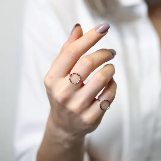 Round Hollow Design Wholesale Handcrafted Silver Ring Round Hollow Design Wholesale Handcrafted Silver Ring
