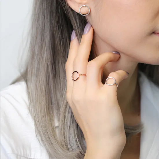 Round Hollow Design Wholesale Handcrafted Silver Ring Round Hollow Design Wholesale Handcrafted Silver Ring