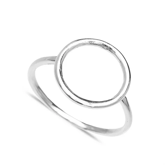 Round Hollow Design Wholesale Handcrafted Silver Ring Round Hollow Design Wholesale Handcrafted Silver Ring