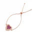 Turkish Silver Heart Tennis Adjustable Tennis Bracelet