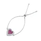 Turkish Silver Heart Tennis Adjustable Tennis Bracelet