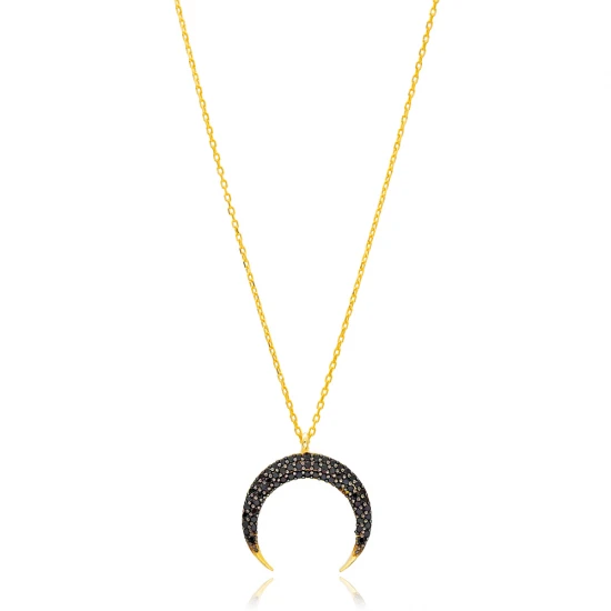 Turkish Minimalist Moon 925 Silver Pendant Turkish Minimalist Moon 925 Silver Pendant