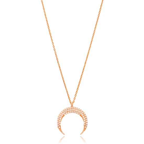 Turkish Minimalist Moon 925 Sterling Silver Pendant Turkish Minimalist Moon 925 Sterling Silver Pendant
