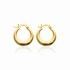 25x22 mm Rounded Hoop Sterling Silver Earrings