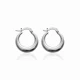 25x22 mm Rounded Hoop Sterling Silver Earrings | 925 Sterling Silver Wholesale | Sade Silver 25x22 mm Rounded Hoop Sterling Silver Earrings - Sade 925 Silver Jewelry