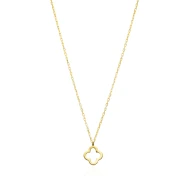 Turkish 9 mm Open Clover Sterling Silver Necklace
