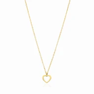Turkish 8x9mm Open Heart 925 Silver Necklace