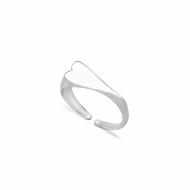 Heart Signet Adjustable Sterling Silver Ring