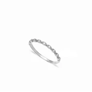 Clear Marquise CZ Row Sterling Silver Ring